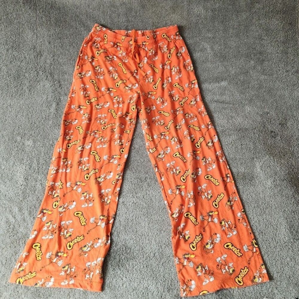 Cheetos Mens Lounge Pajama Sleep Pants Size Large Orange Chester Cheetah